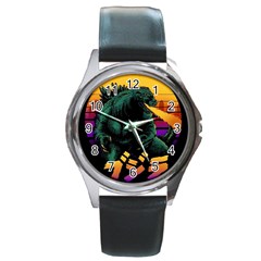 Godzilla Retrowave Round Metal Watch