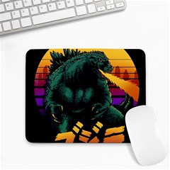 Godzilla Retrowave Small Mousepad by Cendanart