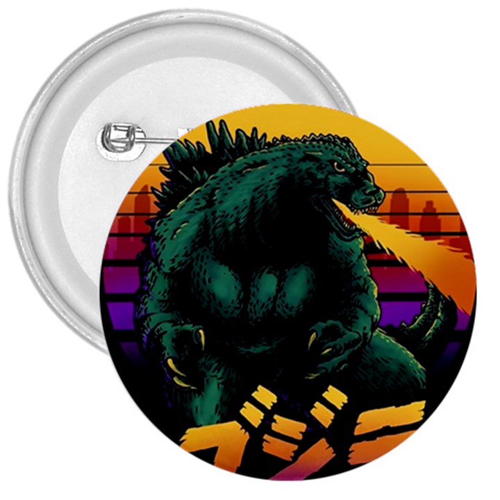 Godzilla Retrowave 3  Buttons