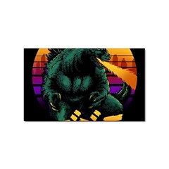 Godzilla Retrowave Sticker Rectangular (100 Pack) by Cendanart