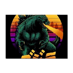 Godzilla Retrowave Sticker A4 (10 Pack) by Cendanart