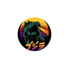 Godzilla Retrowave Golf Ball Marker (10 Pack) by Cendanart