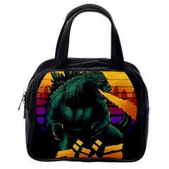 Godzilla Retrowave Classic Handbag (one Side) by Cendanart