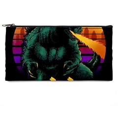 Godzilla Retrowave Pencil Case by Cendanart