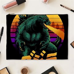 Godzilla Retrowave Cosmetic Bag (xl) by Cendanart