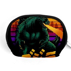 Godzilla Retrowave Accessory Pouch (medium) by Cendanart