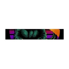 Godzilla Retrowave Premium Plush Fleece Scarf (mini) by Cendanart