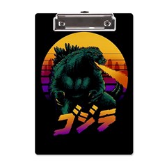 Godzilla Retrowave A5 Acrylic Clipboard by Cendanart