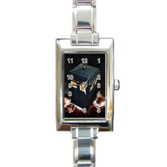 Tardis Bbc Doctor Who Dr Who Rectangle Italian Charm Watch by Cendanart