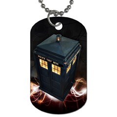 Tardis Bbc Doctor Who Dr Who Dog Tag (one Side) by Cendanart