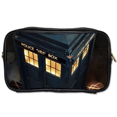 Tardis Bbc Doctor Who Dr Who Toiletries Bag (one Side) by Cendanart