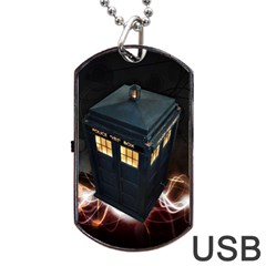 Tardis Bbc Doctor Who Dr Who Dog Tag Usb Flash (one Side) by Cendanart