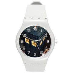 Tardis Bbc Doctor Who Dr Who Round Plastic Sport Watch (m) by Cendanart