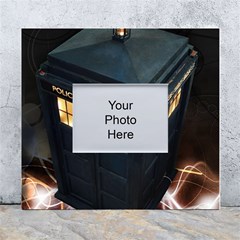 Tardis Bbc Doctor Who Dr Who White Wall Photo Frame 5  X 7 