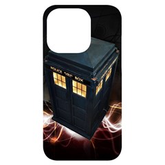 Tardis Bbc Doctor Who Dr Who Iphone 14 Pro Black Uv Print Case by Cendanart