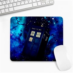 Tardis Doctor Who Space Galaxy Large Mousepad by Cendanart