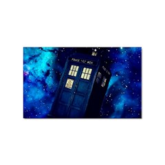 Tardis Doctor Who Space Galaxy Sticker Rectangular (100 Pack) by Cendanart