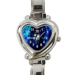 Tardis Doctor Who Space Galaxy Heart Italian Charm Watch by Cendanart