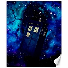 Tardis Doctor Who Space Galaxy Canvas 8  X 10  by Cendanart