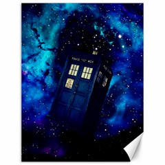 Tardis Doctor Who Space Galaxy Canvas 12  X 16  by Cendanart