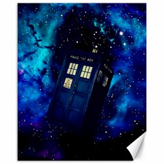 Tardis Doctor Who Space Galaxy Canvas 16  X 20  by Cendanart