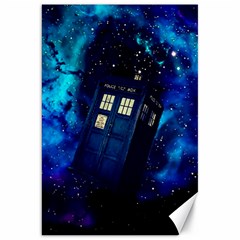 Tardis Doctor Who Space Galaxy Canvas 20  X 30  by Cendanart