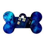 Tardis Doctor Who Space Galaxy Dog Tag Bone (One Side) Front