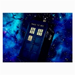 Tardis Doctor Who Space Galaxy Large Glasses Cloth by Cendanart