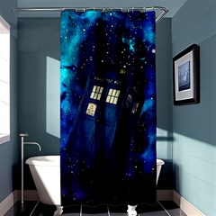 Tardis Doctor Who Space Galaxy Shower Curtain 36  X 72  (stall)  by Cendanart