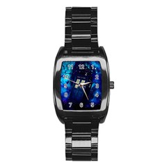 Tardis Doctor Who Space Galaxy Stainless Steel Barrel Watch by Cendanart