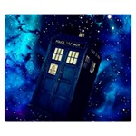 Tardis Doctor Who Space Galaxy Two Sides Premium Plush Fleece Blanket (Small) 50 x40  Blanket Front