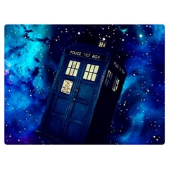 Tardis Doctor Who Space Galaxy Premium Plush Fleece Blanket (extra Small) by Cendanart