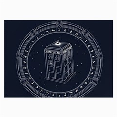 Doctor Who Bbc Tardis Large Glasses Cloth by Cendanart