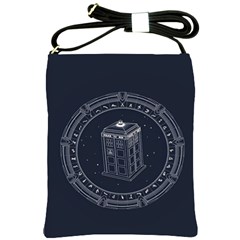 Doctor Who Bbc Tardis Shoulder Sling Bag by Cendanart