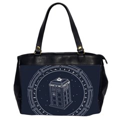 Doctor Who Bbc Tardis Oversize Office Handbag (2 Sides) by Cendanart