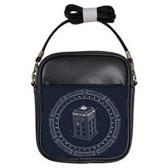 Doctor Who Bbc Tardis Girls Sling Bag by Cendanart