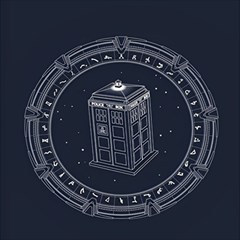 Doctor Who Bbc Tardis Play Mat (square) by Cendanart