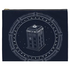 Doctor Who Bbc Tardis Cosmetic Bag (xxxl) by Cendanart