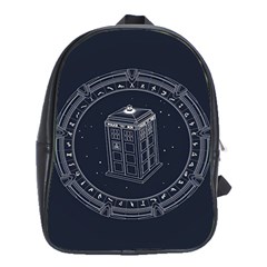 Doctor Who Bbc Tardis School Bag (xl) by Cendanart