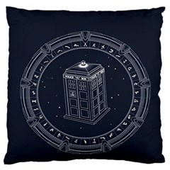 Doctor Who Bbc Tardis Standard Premium Plush Fleece Cushion Case (one Side) by Cendanart