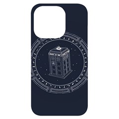 Doctor Who Bbc Tardis Iphone 14 Pro Black Uv Print Case by Cendanart