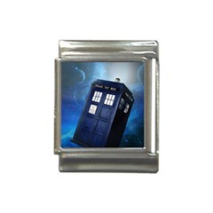 Tardis Doctor Who Space Blue Italian Charm (13mm) by Cendanart