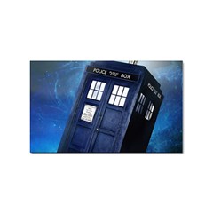 Tardis Doctor Who Space Blue Sticker Rectangular (10 Pack) by Cendanart