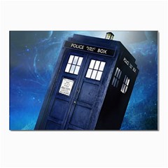 Tardis Doctor Who Space Blue Postcard 4 x 6  (pkg Of 10) by Cendanart