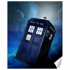 Tardis Doctor Who Space Blue Canvas 16  X 20  by Cendanart