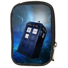 Tardis Doctor Who Space Blue Compact Camera Leather Case by Cendanart