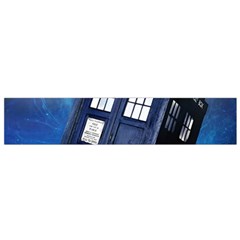 Tardis Doctor Who Space Blue Small Premium Plush Fleece Scarf by Cendanart