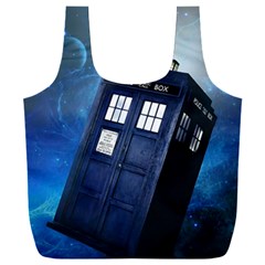 Tardis Doctor Who Space Blue Full Print Recycle Bag (xxxl) by Cendanart