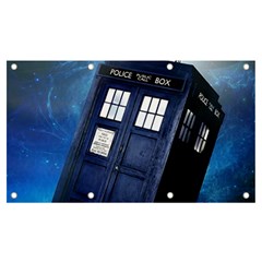 Tardis Doctor Who Space Blue Banner And Sign 7  X 4  by Cendanart