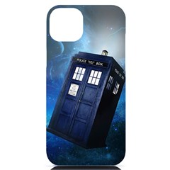 Tardis Doctor Who Space Blue Iphone 14 Plus Black Uv Print Case by Cendanart